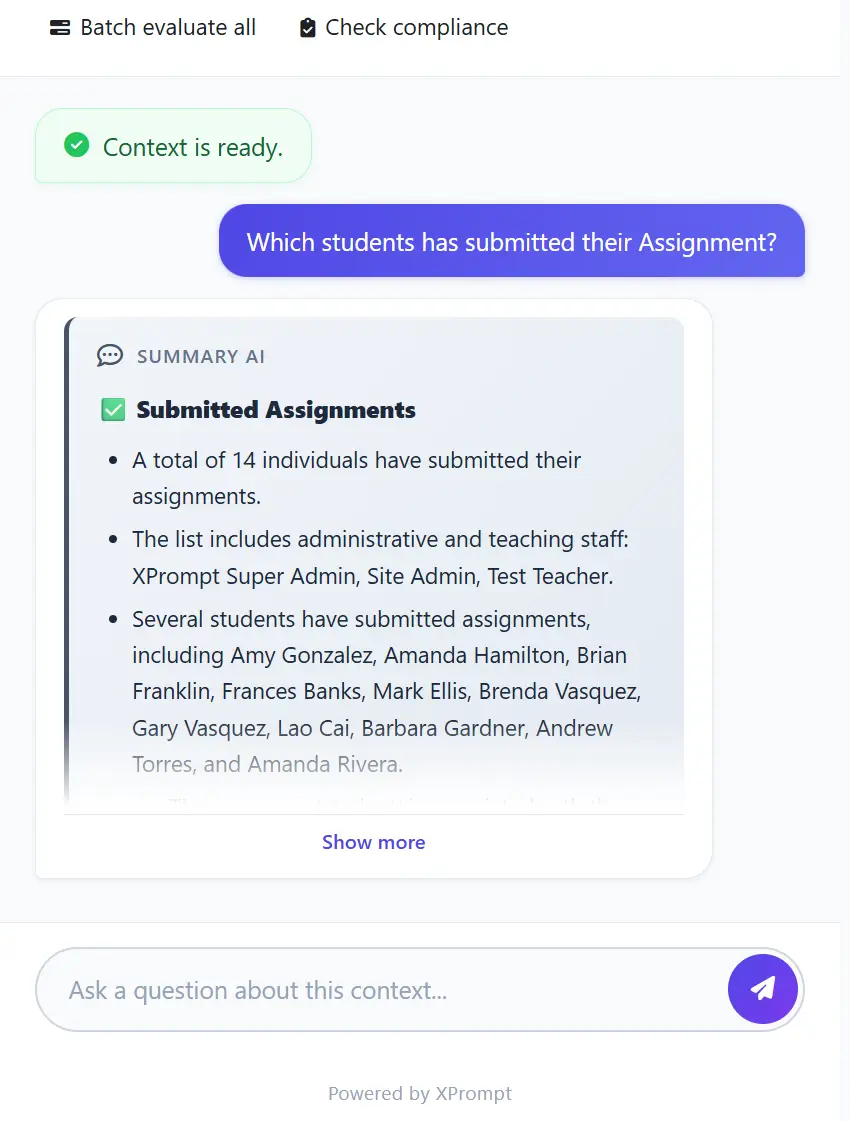 XP Insights AI Agent Chat XP Insights AI Agent Chat